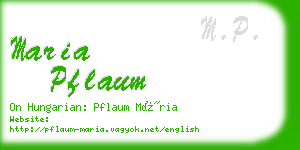 maria pflaum business card